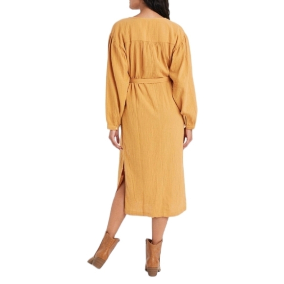 Women's Balloon Long Sleeve Tie-Front Shirtdress | Universal Thread | X Small - Picture 3 of 13
